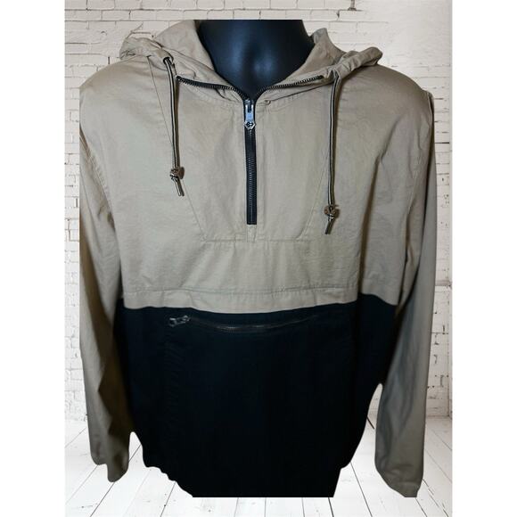 Dravus Jacket Mens Anorak Pullover 1/4 Zip Hooded‎ Front Pocket - Picture 2 of 8